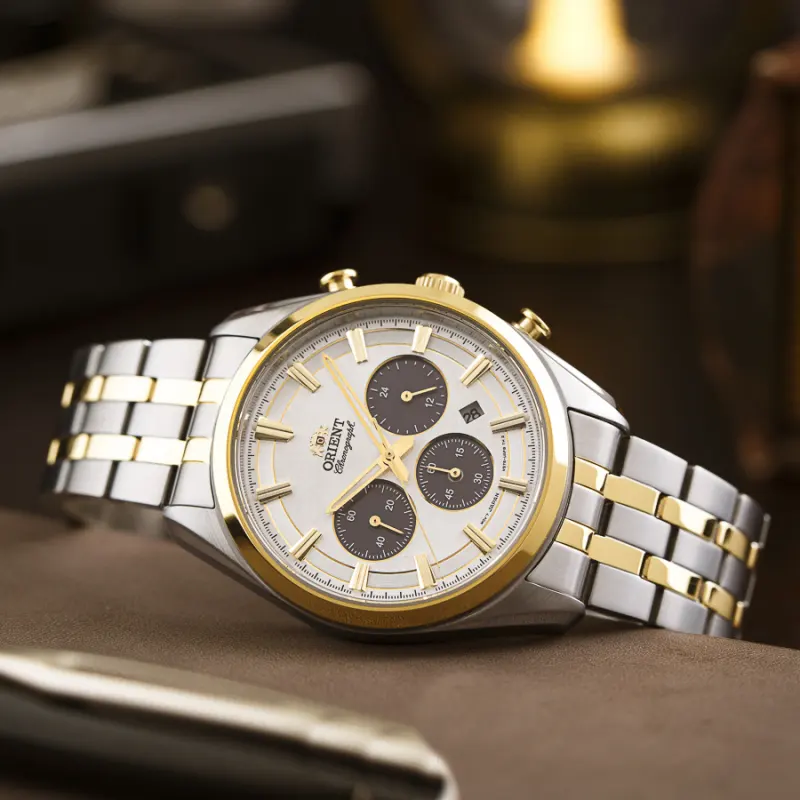 Orient Contemporary Solar Panda Two-tone Men's Watch- RA-TX0302S